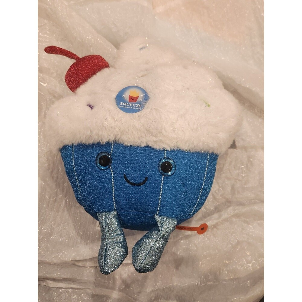 New FAO Schwarz 11" Glow Brights Plush LED with Sound Cupcake Toy - Picture 2 of 6